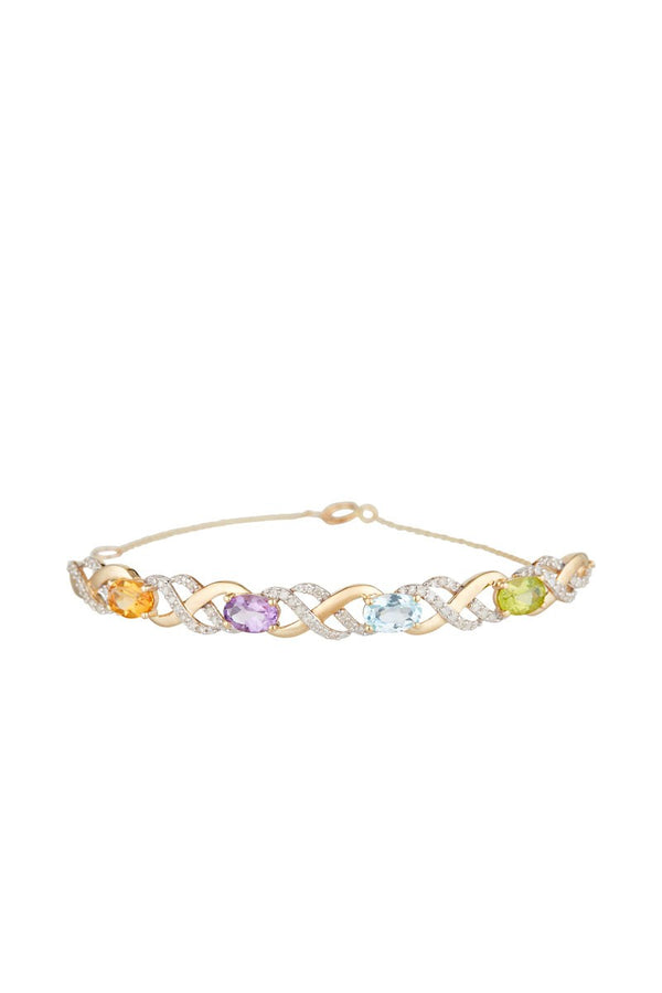 Bracelet "Launceston" Diamants 0,42/85, C0,55/1, P0,51/1, A0,45/1, Bt0,7/1 - Or Jaune 375/1000