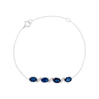 Bracelet "Baru" D 0,050/9 Saphir 2,72 - Or Blanc 375/1000