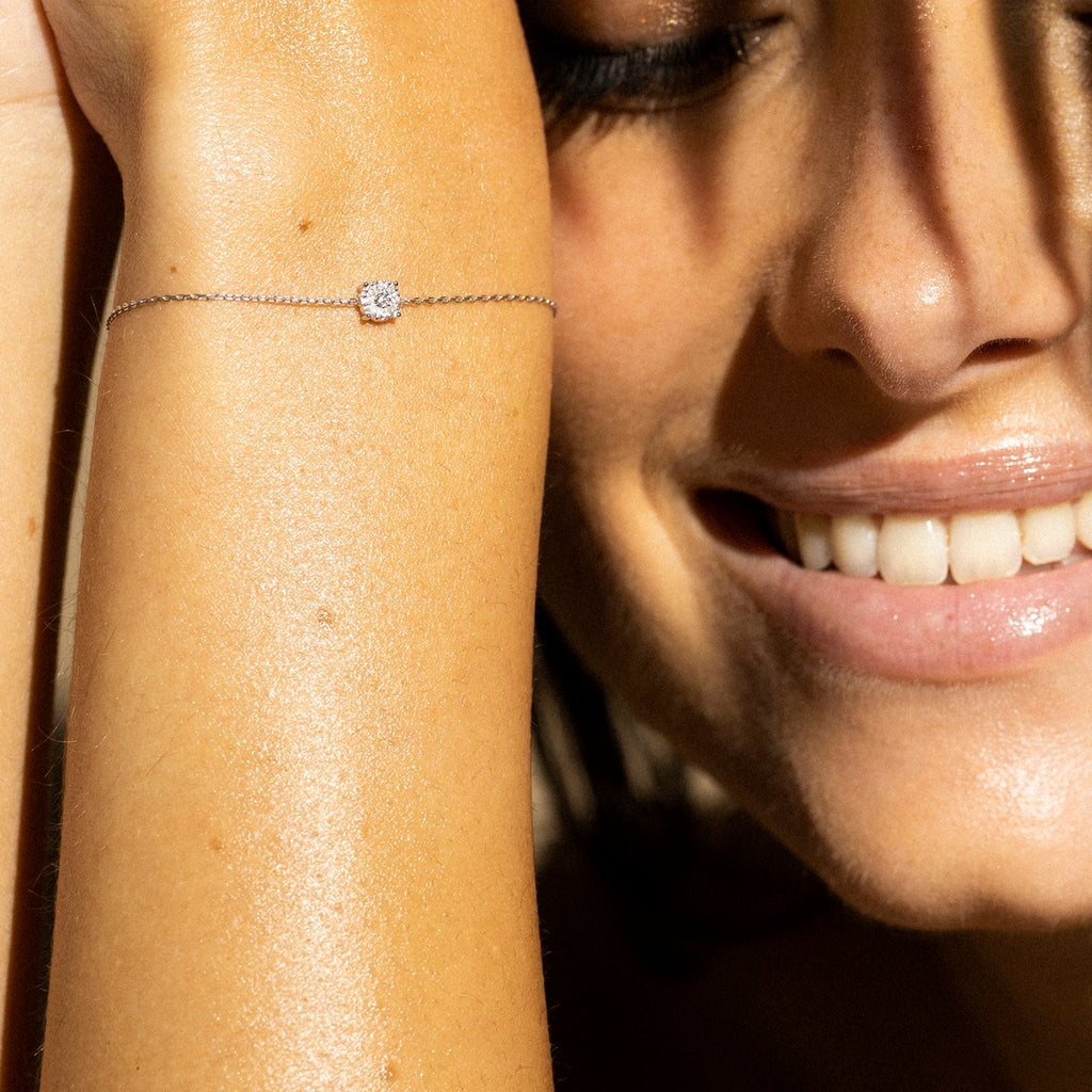 Pulsera "Simply Diamonds" D0.05Ct/9 - Oro blanco