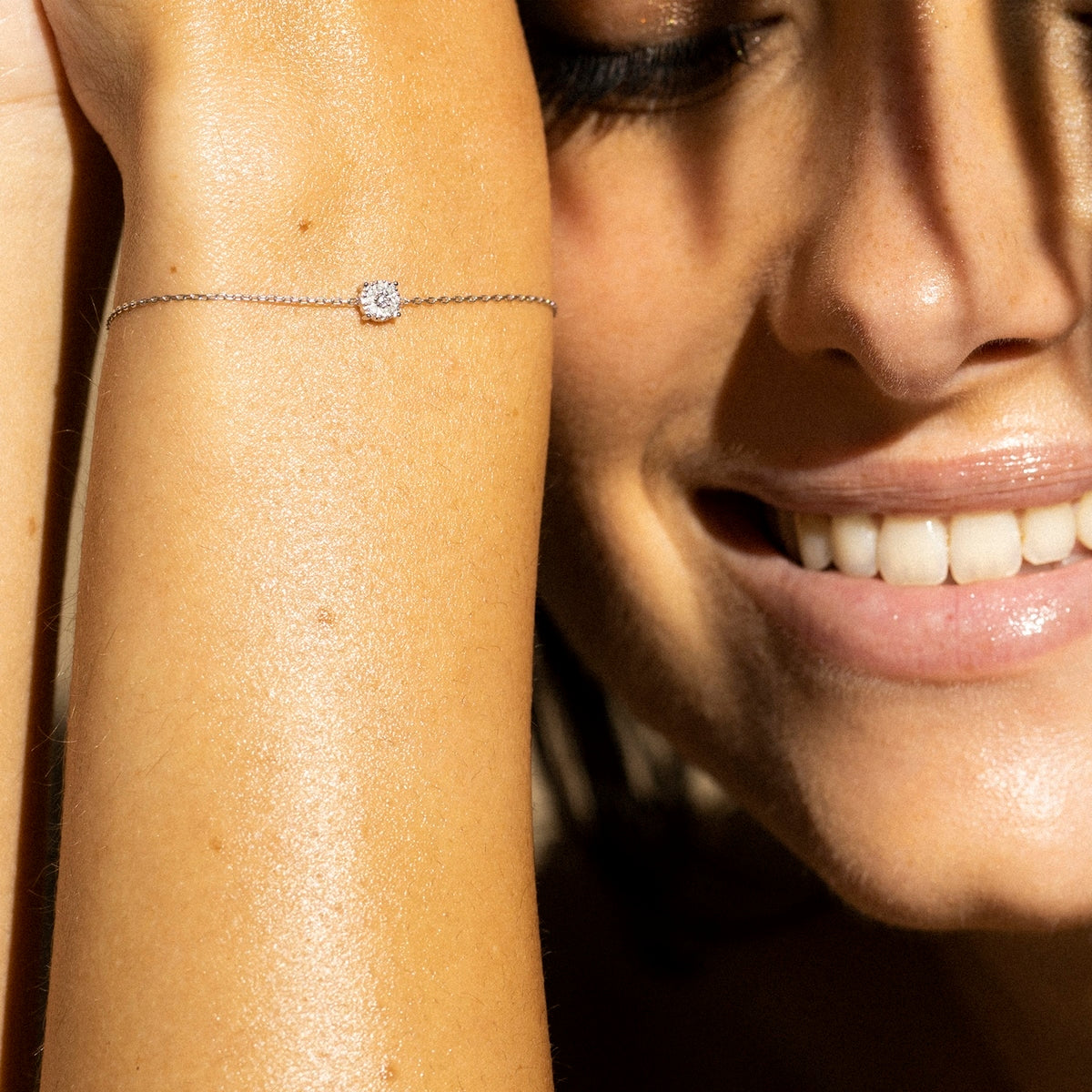 Pulsera "Simply Diamonds" D0.05Ct/9 - Oro blanco