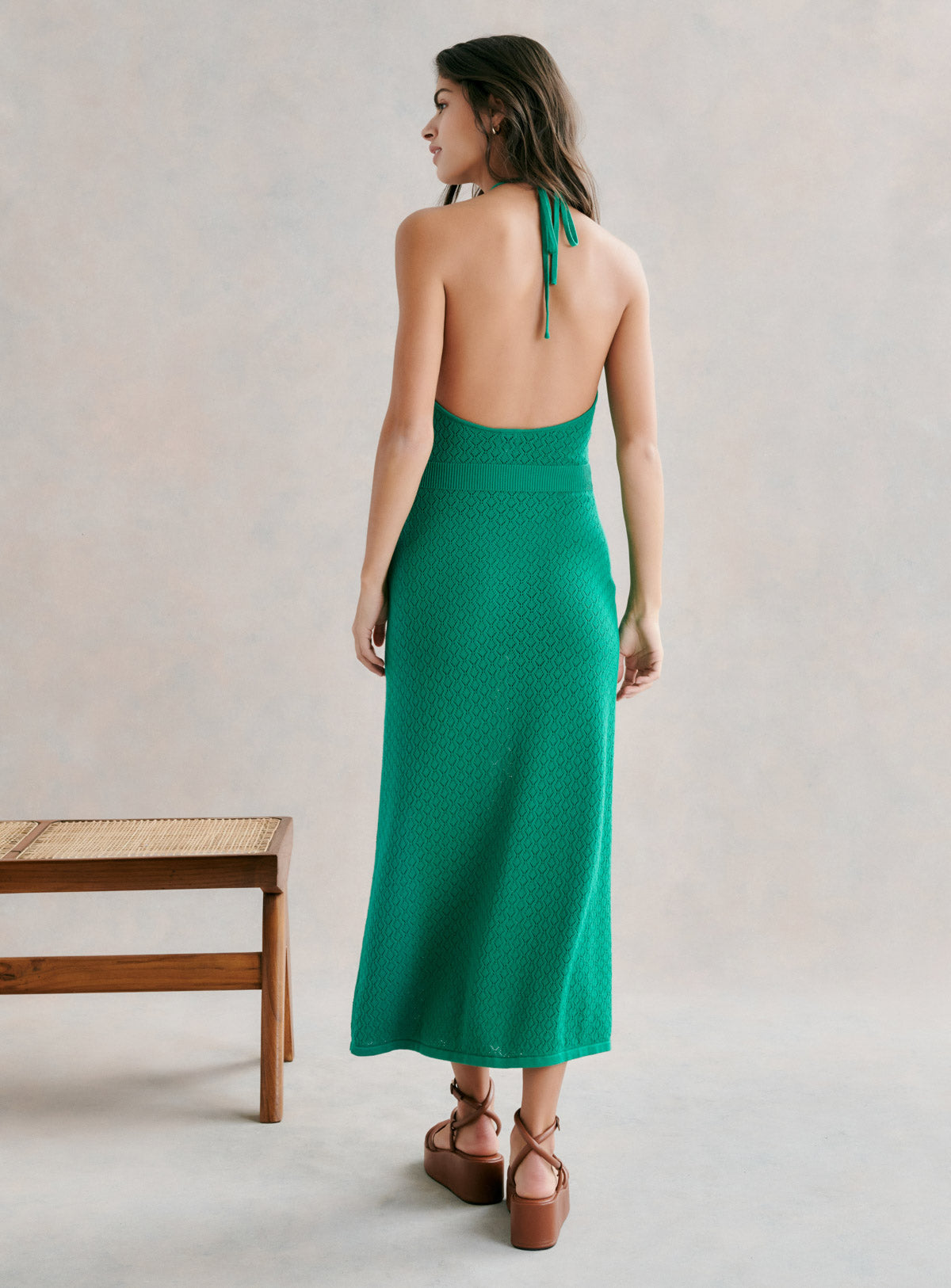 RAQUEL BACKLESS KNITTED DRESS PETITE MENDIGOTE