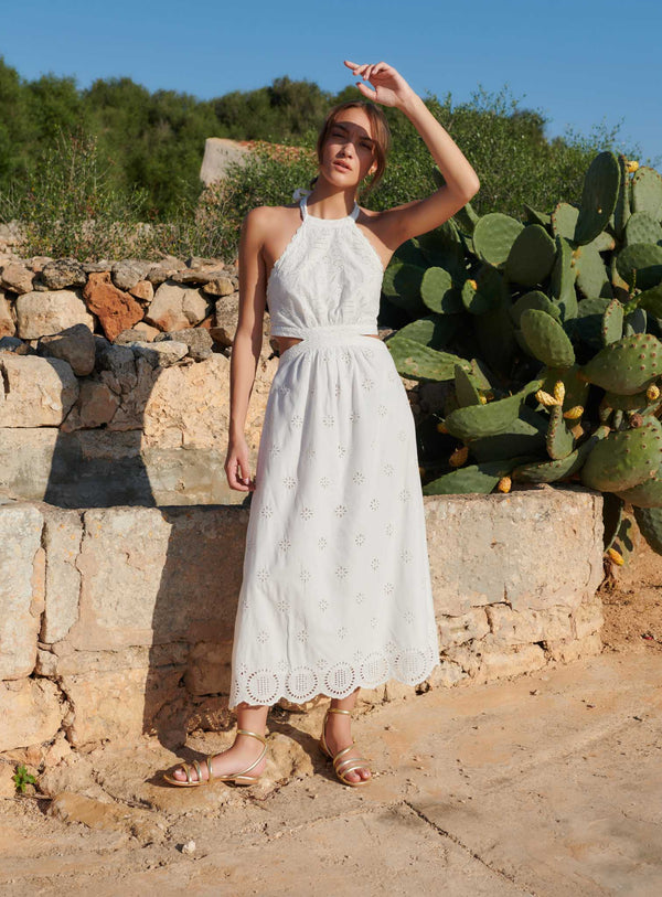 Raveen Shiffly Dress - Ecru