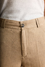 Pantalon Wideleg Léger Marron Clair - Femme