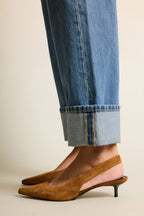 Jean Boyfriend Middle Blue - Femme