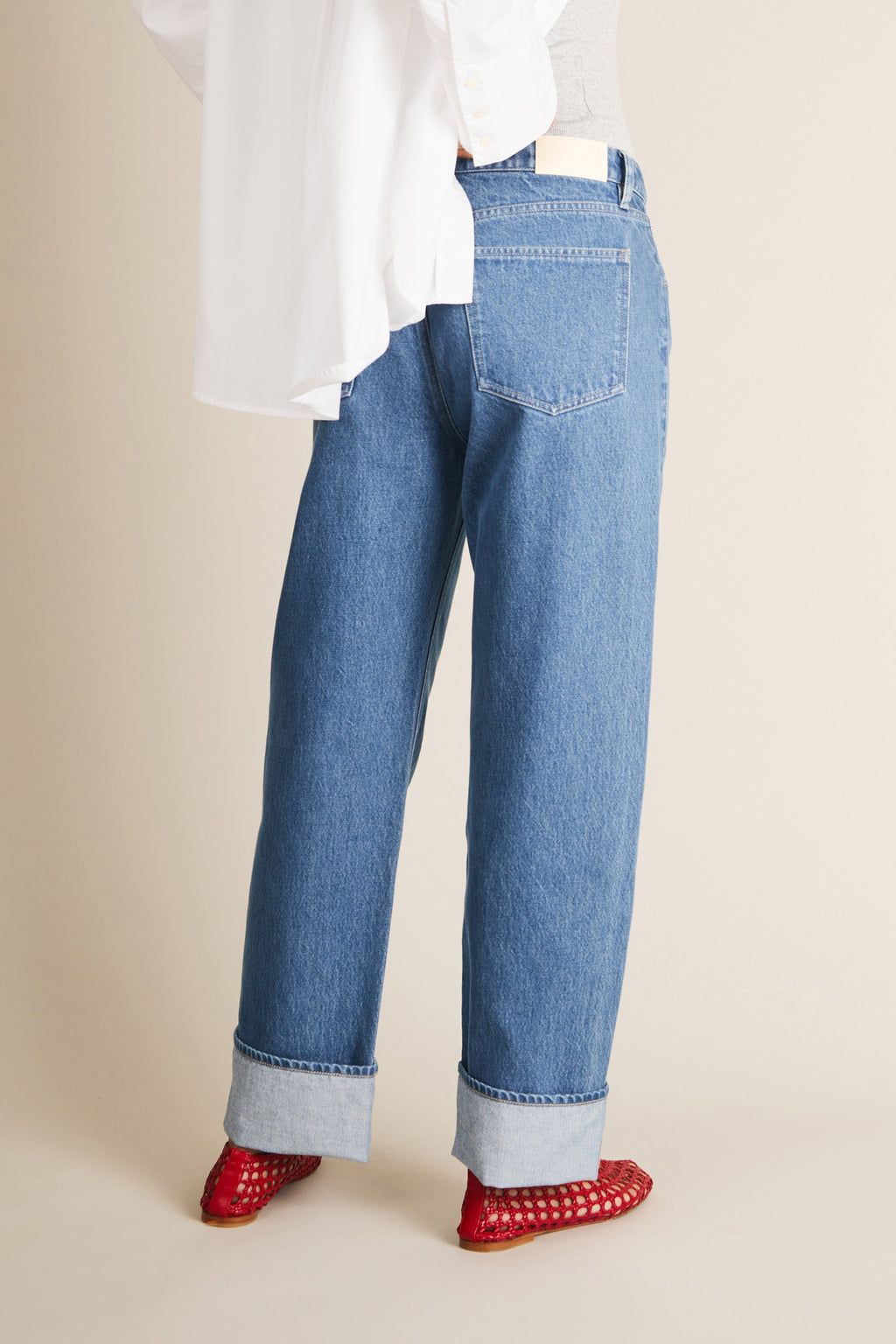 Jean Boyfriend Middle Blue - Femme