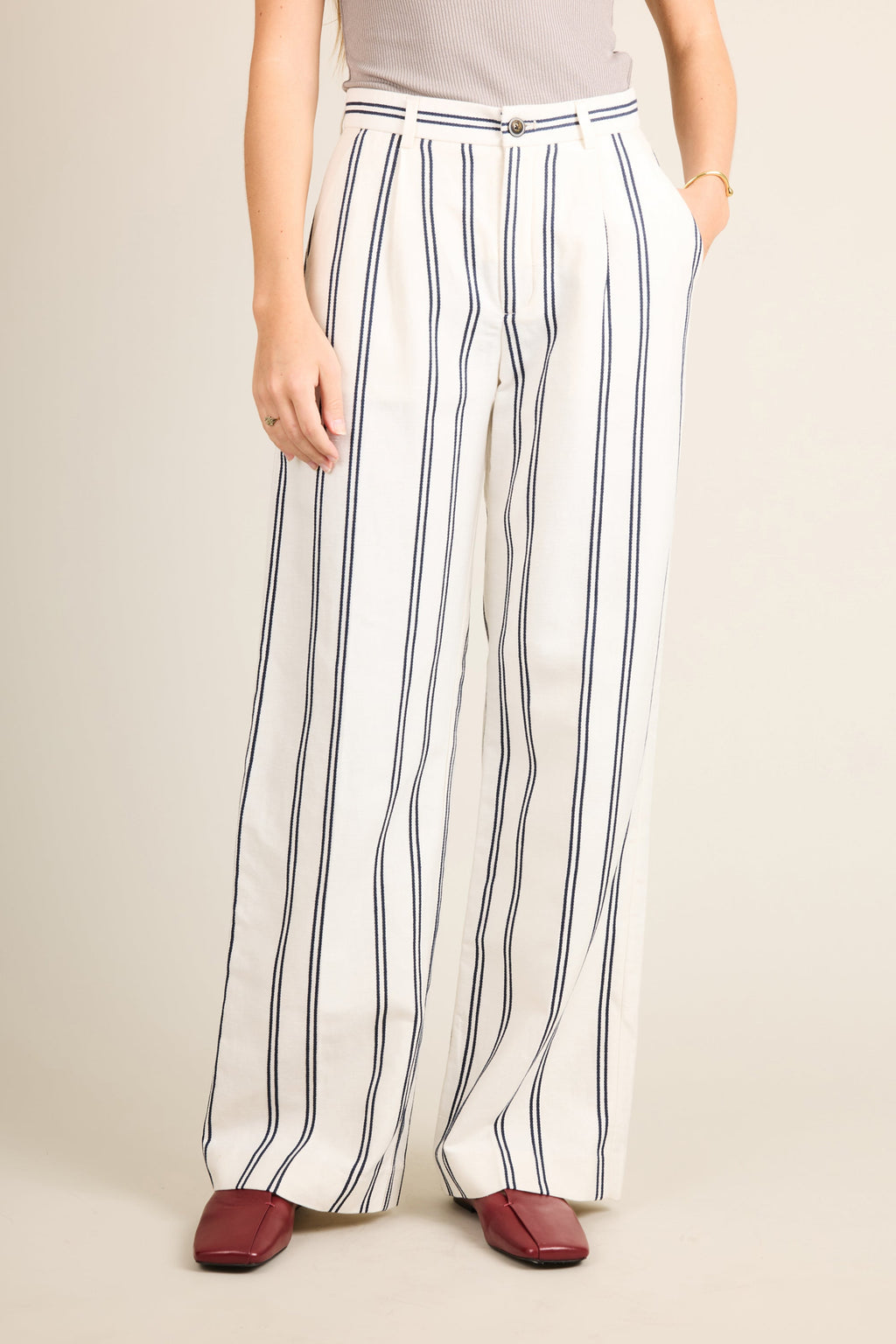 Pantaloni Palazzo Leggeri a Righe - Donna