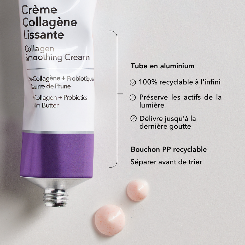 tube recyclable de la creme collagene 