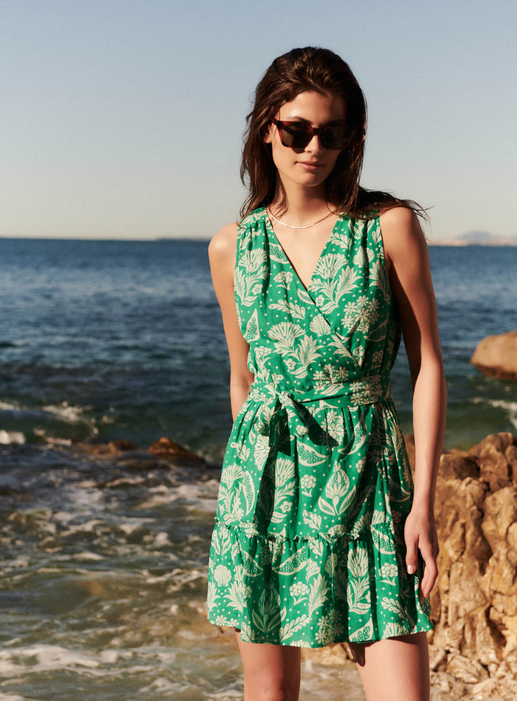 Rey Seashell Short Dress - Jade
