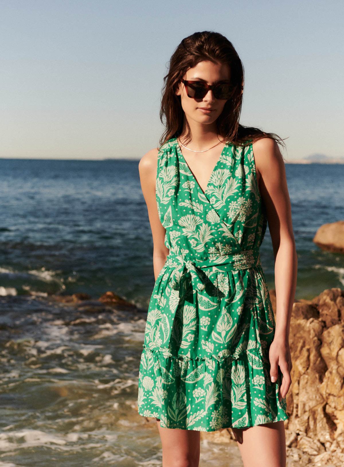 Rey Seashell Short Dress - Jade