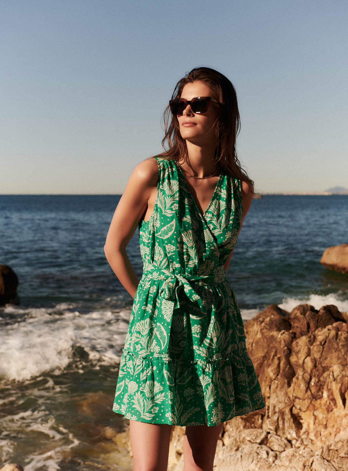 Rey Seashell Short Dress - Jade