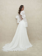 Vestido Ceremonia Victoria + Abrigo - Blanco
