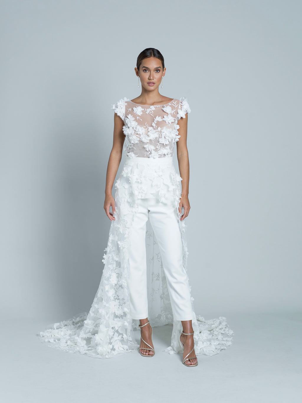 Isla Jumpsuit With Train - White