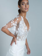 Malak Jumpsuit With Train - White
