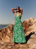 Vestido midi Rina Seashell - Jade