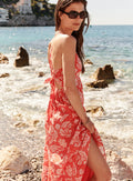 Vestido midi Rina Seashell - Tomate