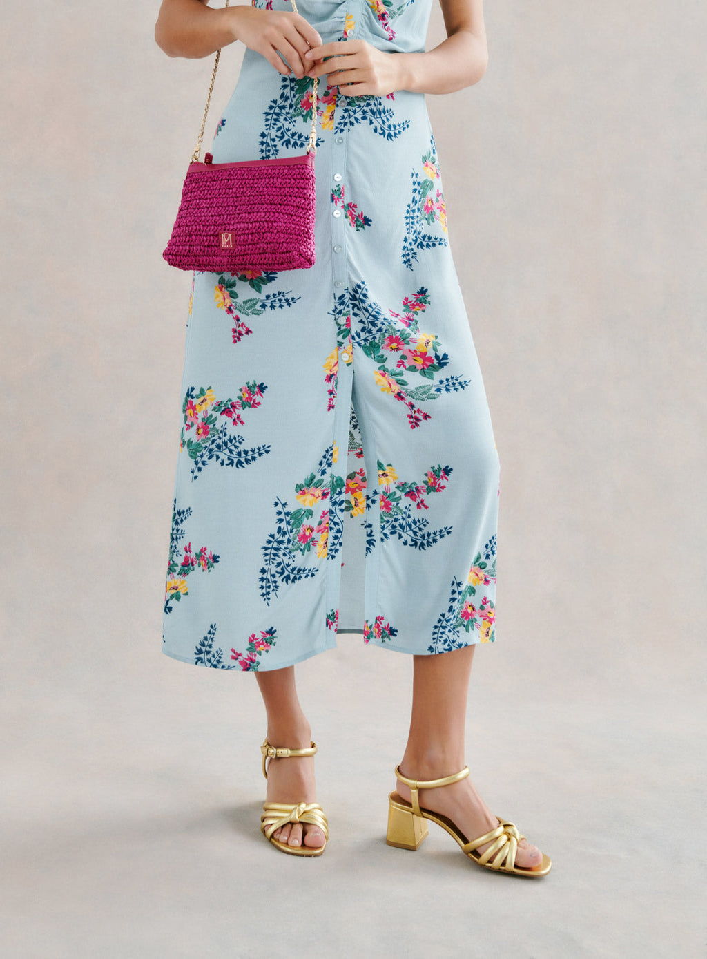 RIOJA LONG FLORAL DRESS PETITE MENDIGOTE
