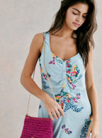 RIOJA LONG FLORAL DRESS PETITE MENDIGOTE