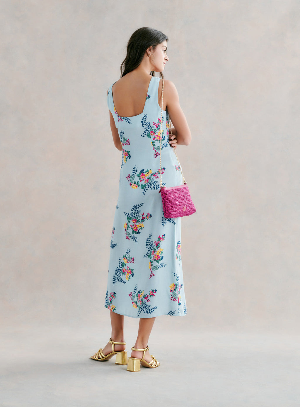 RIOJA LONG FLORAL DRESS PETITE MENDIGOTE