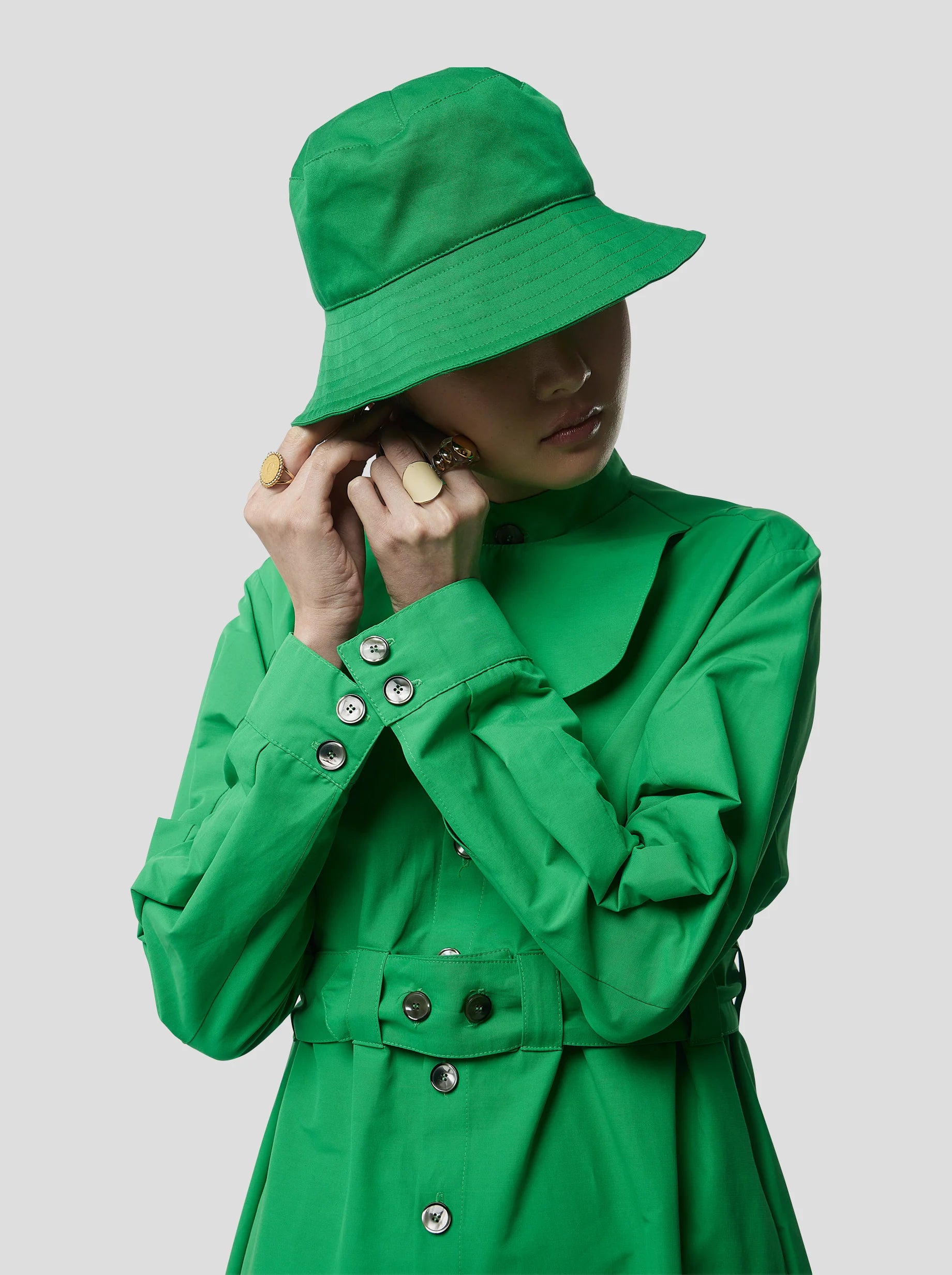 Bob Jimmy In Soft Technical Fabric In Kelly Green