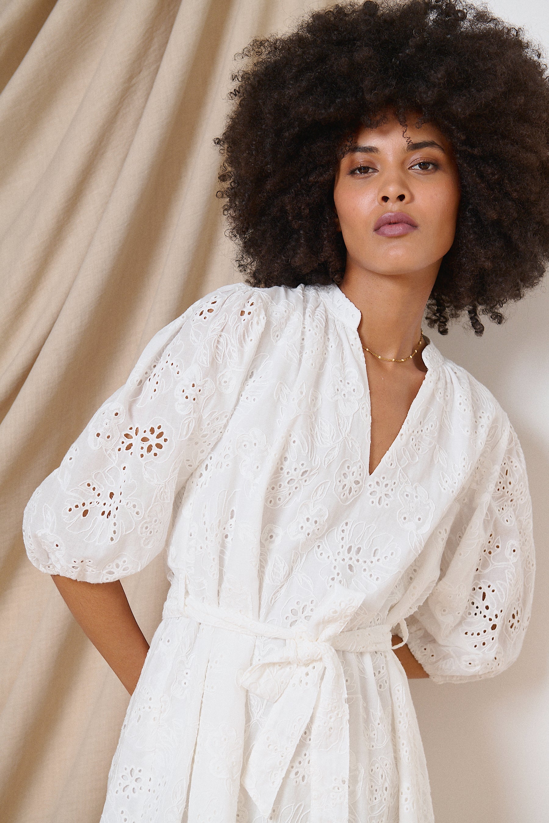 Valerie Dress - Ecru