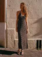 Vestido Largo Lunares Capri