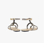 Ronda Gold Flat Gladiator Sandal