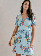 VESTIDO CORTO RUDY FLORAL CUELLO PICO PETITE MENDIGOTE