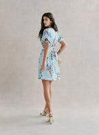 VESTIDO CORTO RUDY FLORAL CUELLO PICO PETITE MENDIGOTE