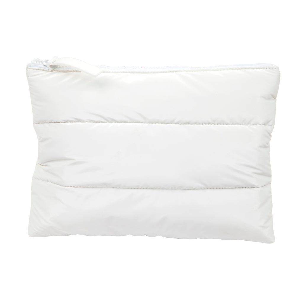 White Quilted Pouch
