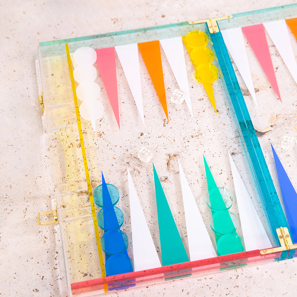 Jeu De Société Backgammon En Lucite