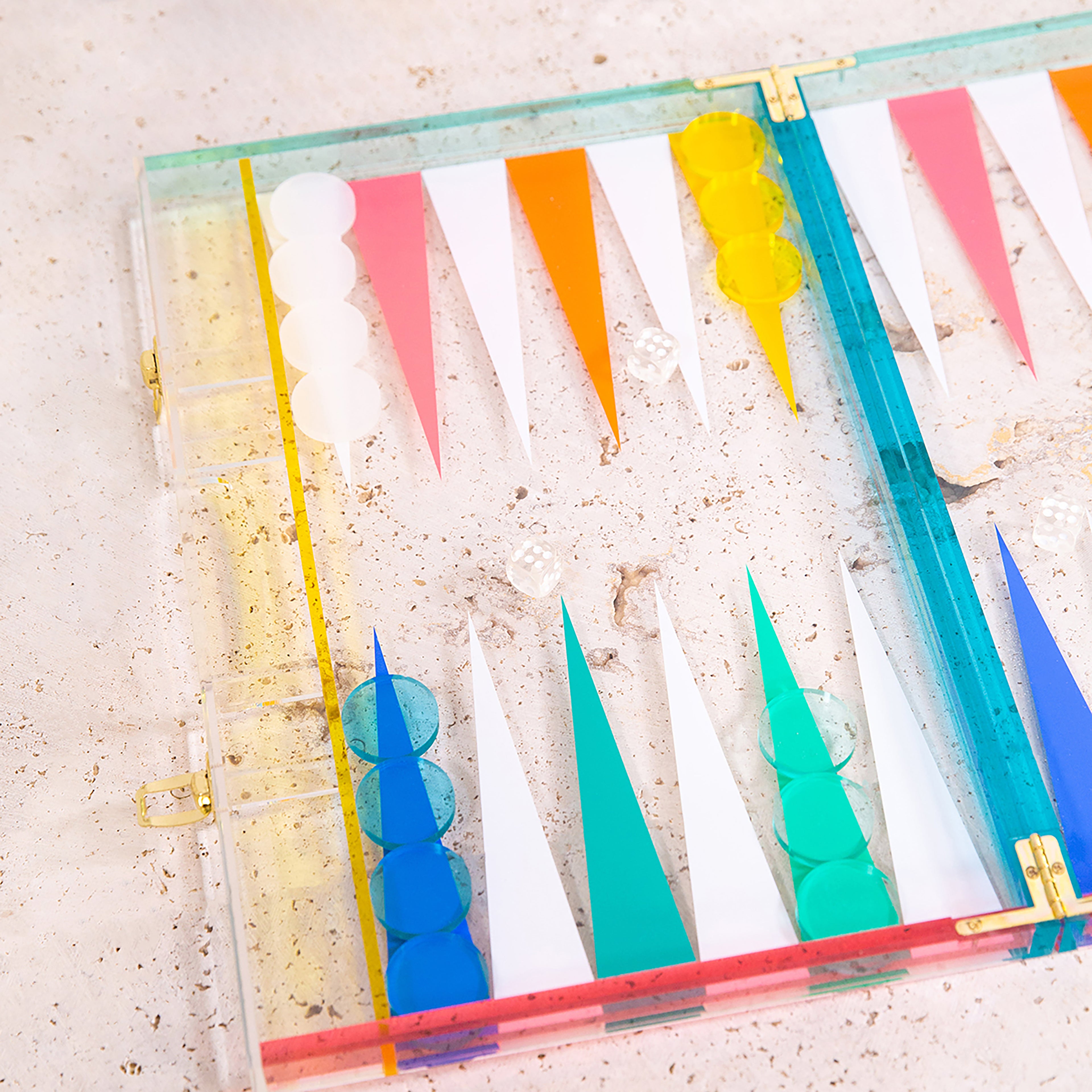 Jeu De Société Backgammon En Lucite