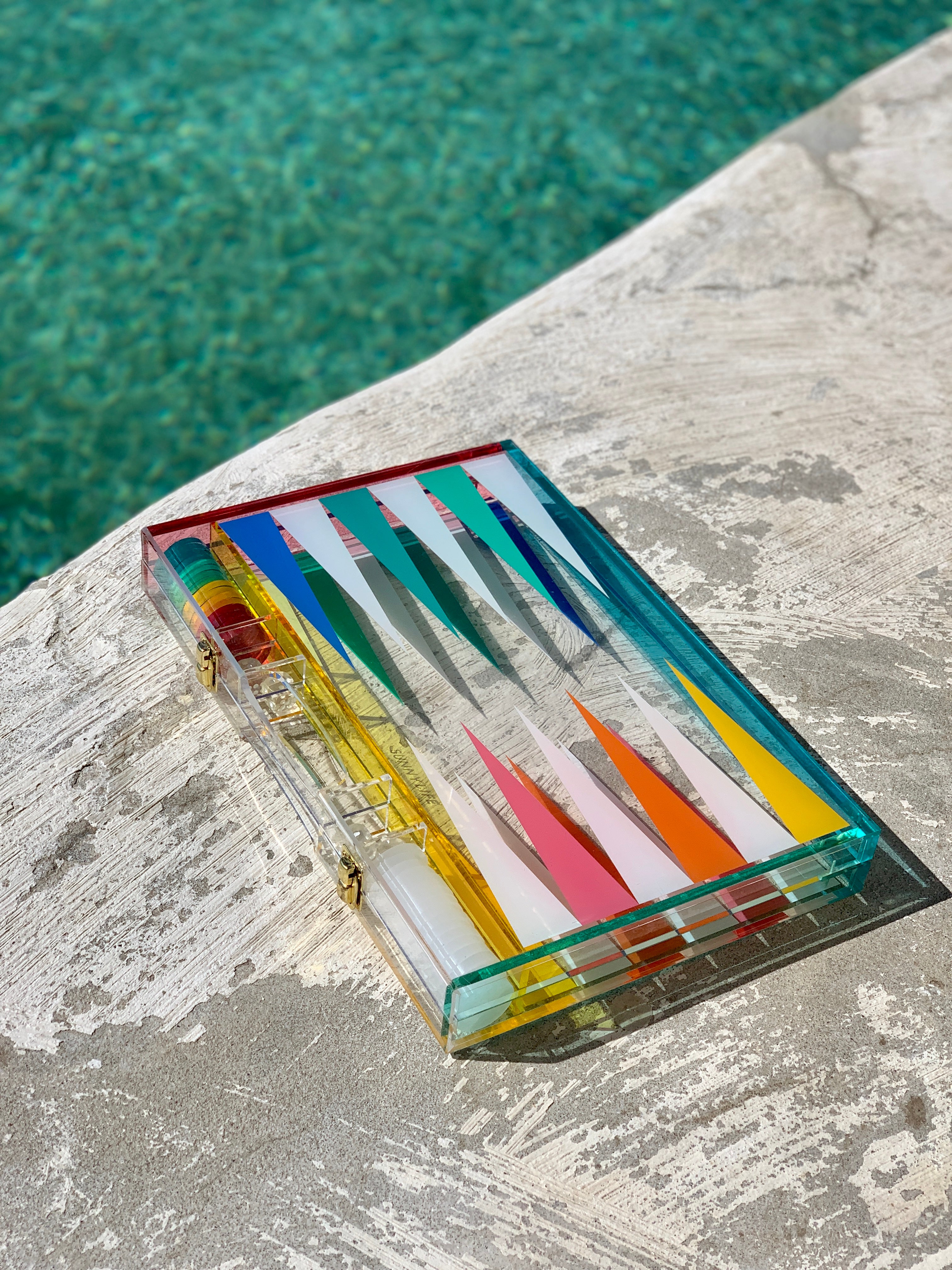Jeu De Société Backgammon En Lucite