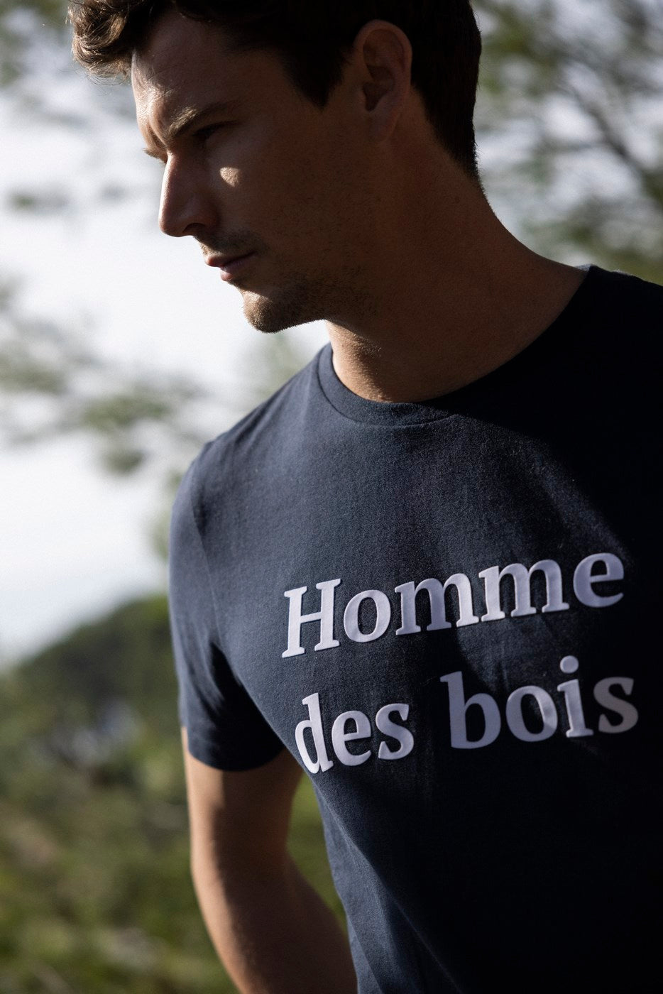 T-Shirt Col Rond Bleu Marine Arcy - Homme