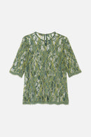 Top de encaje marcial - Verde