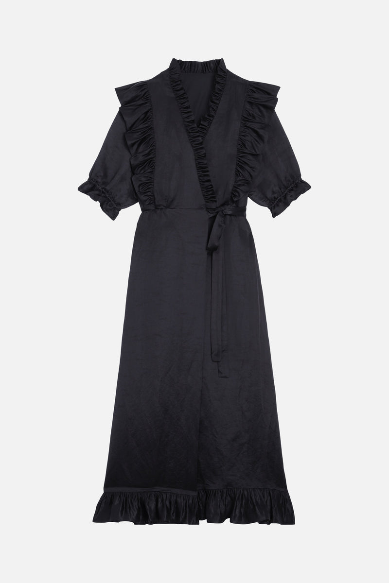 Tender Taffeta Dress - Charcoal