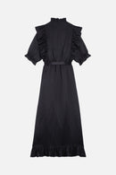 Tender Taffeta Dress - Charcoal