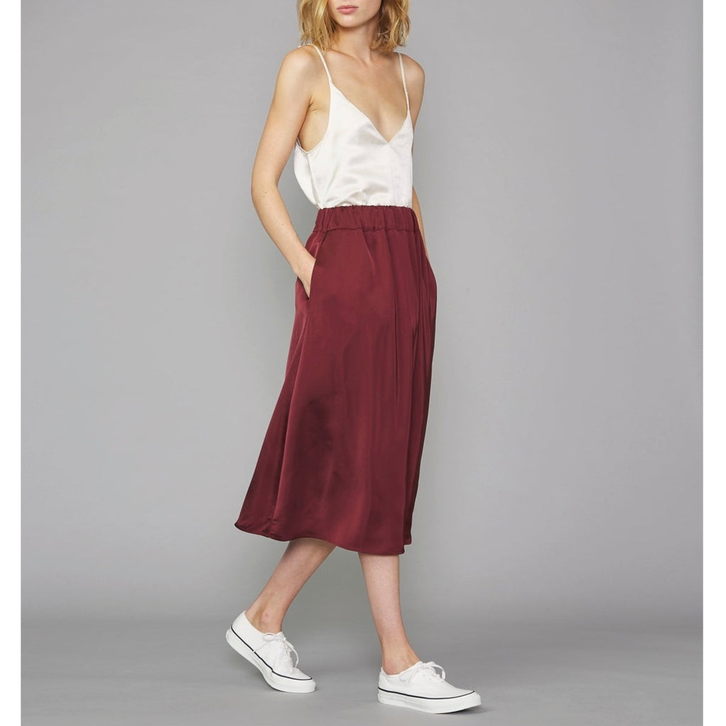 Irena Skirt - Burgundy - Women's