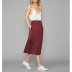 Irena Skirt - Burgundy - Women's