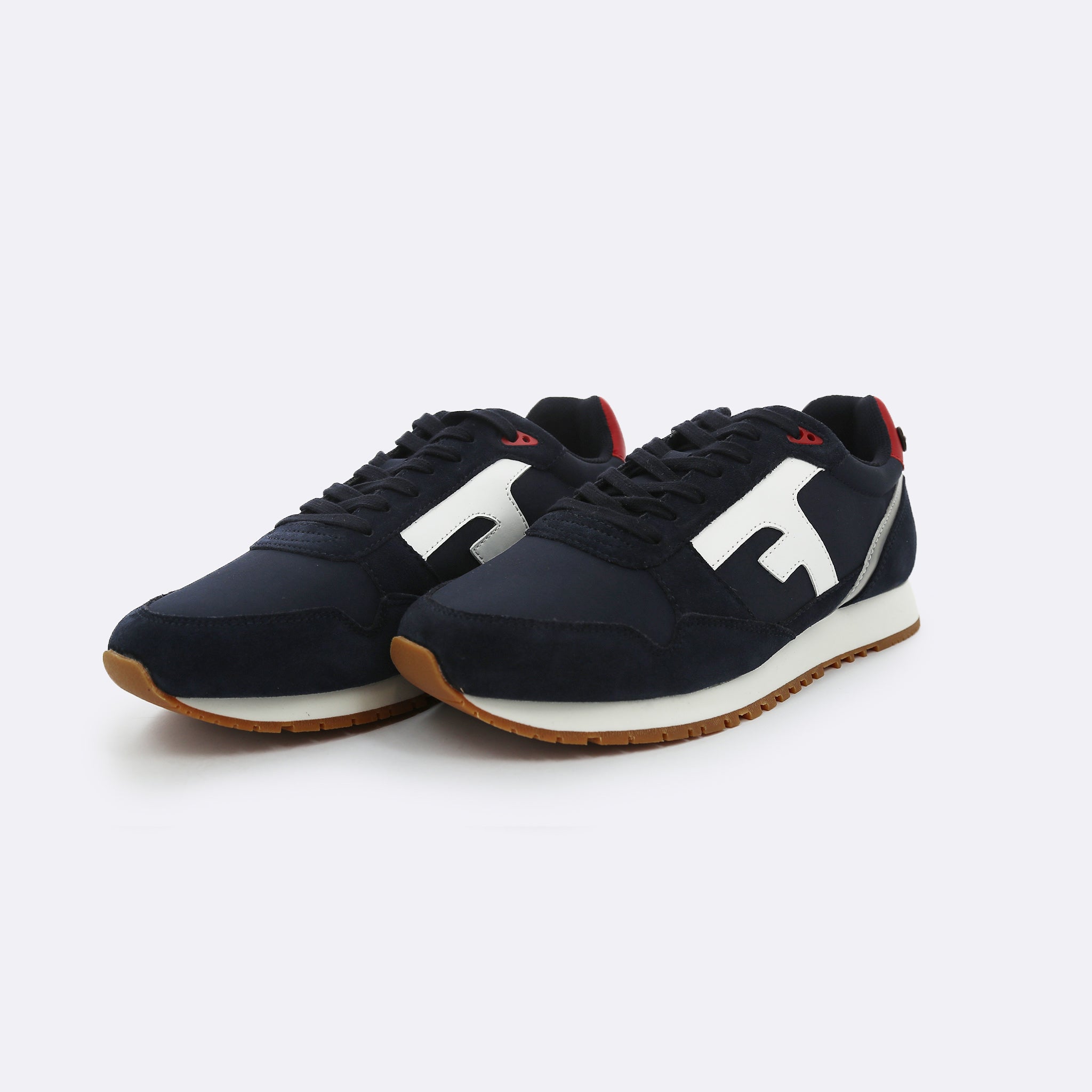 Navy Blue Running Shoes in Recycled Polyester & PU - Elm Model - Unisex