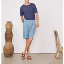 Short Paolo Recyc Co Contrst Stitch - Greek Blue
