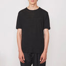 Tee Shirt Ss Tee Piece Dyed French Linen - Black