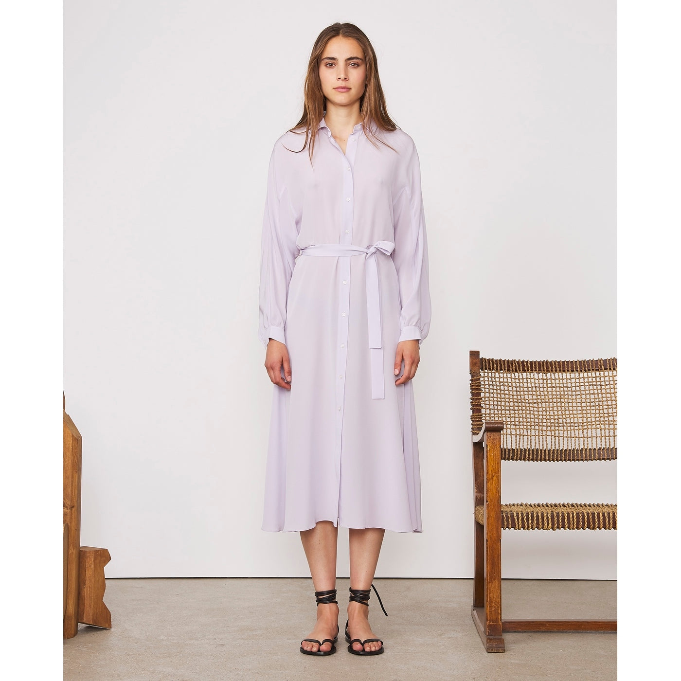 Robe + Daisy Drs Piece Dye Fr Silk - Parme