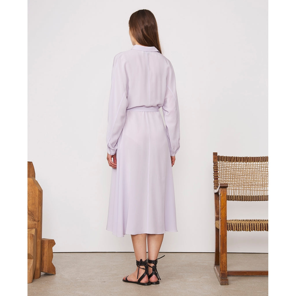 Robe + Daisy Drs Piece Dye Fr Silk - Parme
