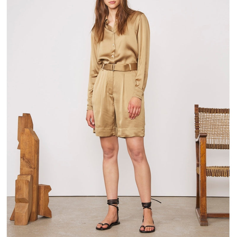 Short Dalva Sht Itl Vi Fsc Satin - Gold