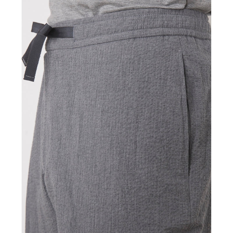 Short Phil Sht Itl Cot Seersucker - Mid Grey