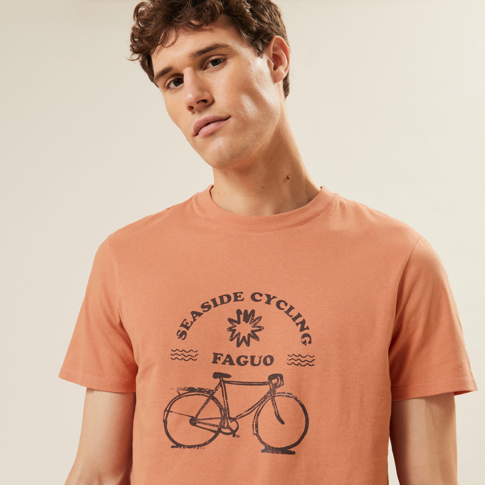 Short-Sleeve T-Shirt - Arcy - Orange - Men