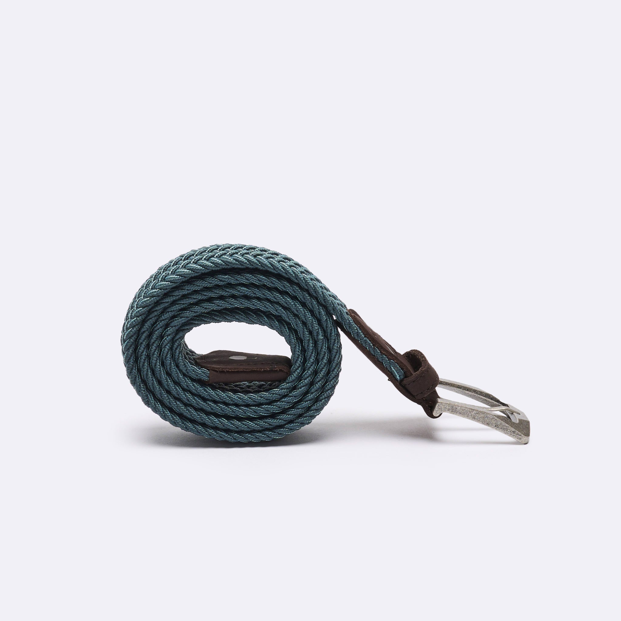 Cinturón Trenzado Azul & Verde Square Belt - Hombre
