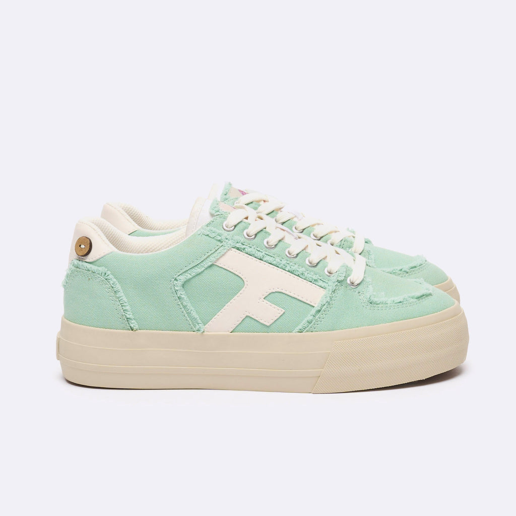 Tennis Basses Vert Menthe Walnut Platform - Femme