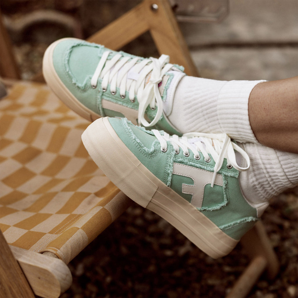 Tennis Basses Vert Menthe Walnut Platform - Femme