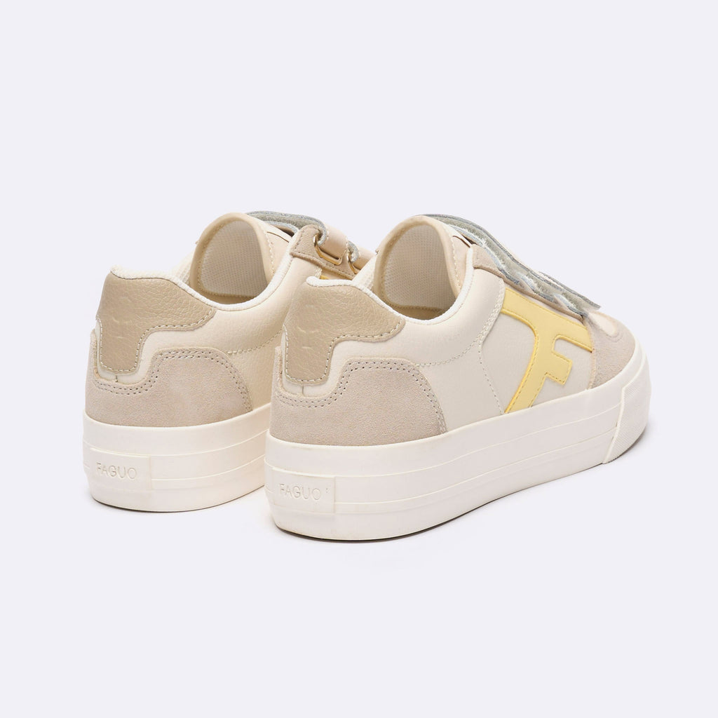 Tennis Basses Beiges Walnut P. Velcro - Femme